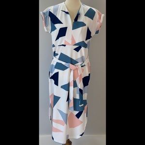 💛 Asymmetrical Dress, White/multicolor💛